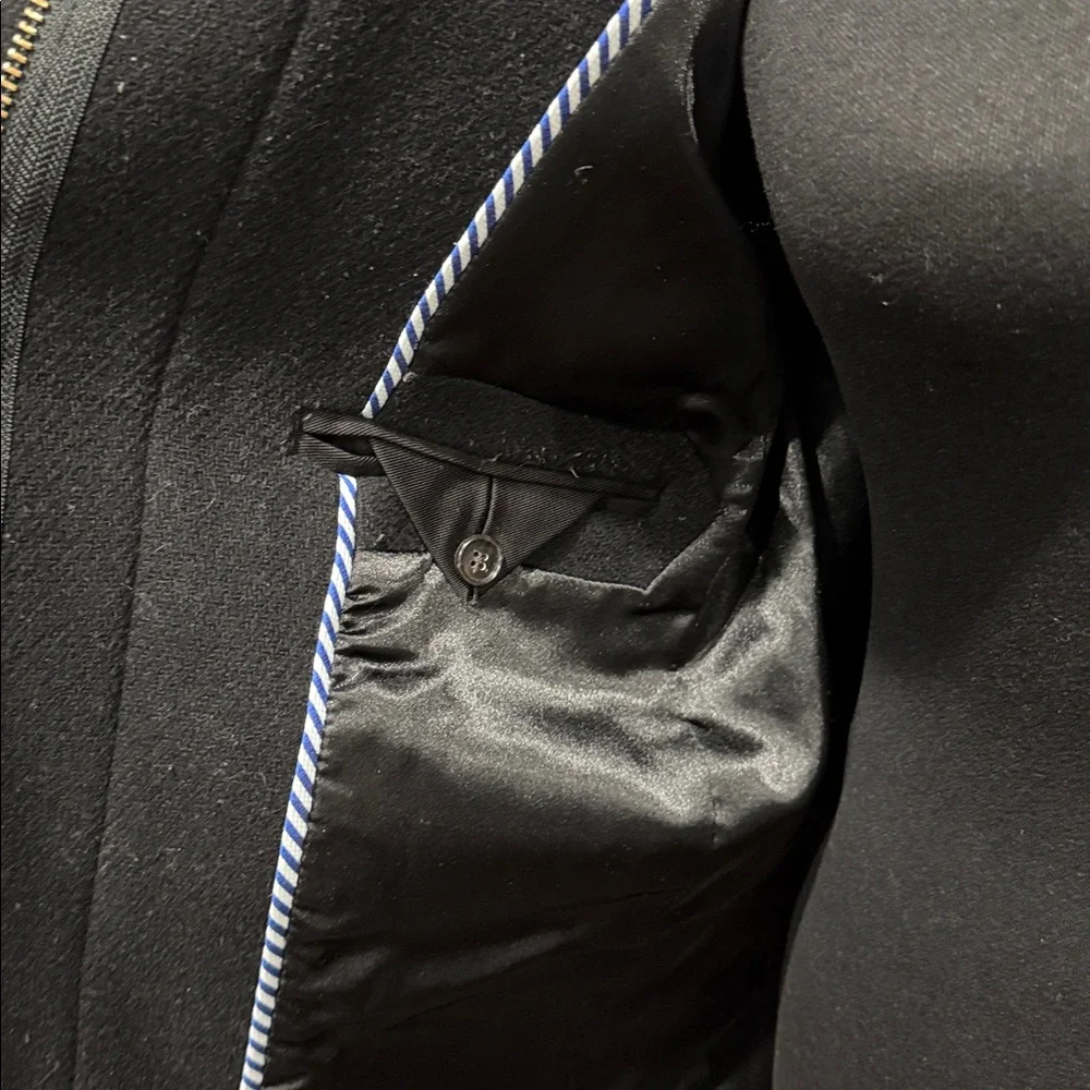 J.Crew Size 2 Black Wool Coat 79% Wool Minimalist Tailored Coat